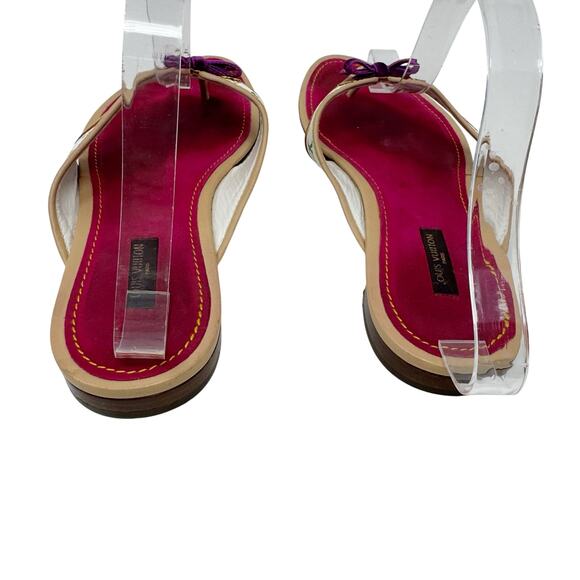 Louis Vuitton Murakami Multicolor Monogram Bow Sandals Pink Insole 38.5 - Picture 5 of 13